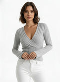 Amelia™ I Luxe Wrap Sweater - Grey